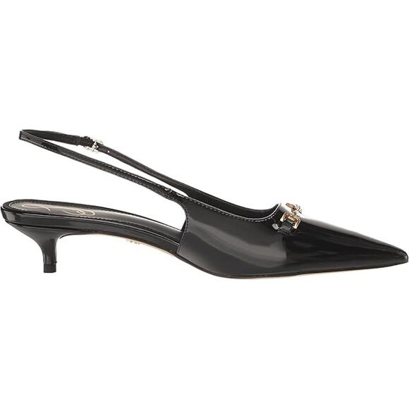 NWT Sam Edelman Womens Fitzgerald Pump ,Black Patent-Size 6 - Picture 3 of 7